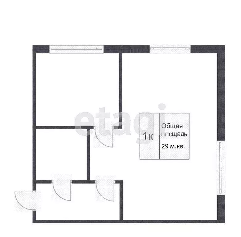 1-комнатная квартира: Кемерово, улица Шорникова, 11 (29.6 м) - Фото 1