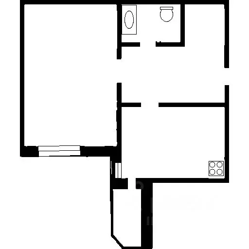 1-к кв. Татарстан, Казань ул. Батыршина, 23 (35.0 м) - Фото 1