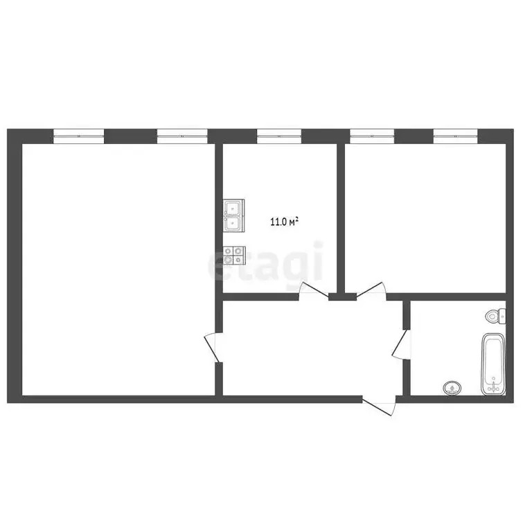 2-комнатная квартира: Евпатория, улица Дёмышева, 10 (86 м) - Фото 1