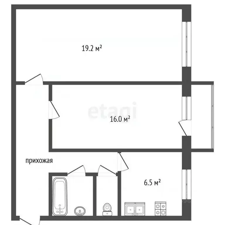 Комната Москва ул. Маршала Бирюзова, 41 (16.0 м) - Фото 2
