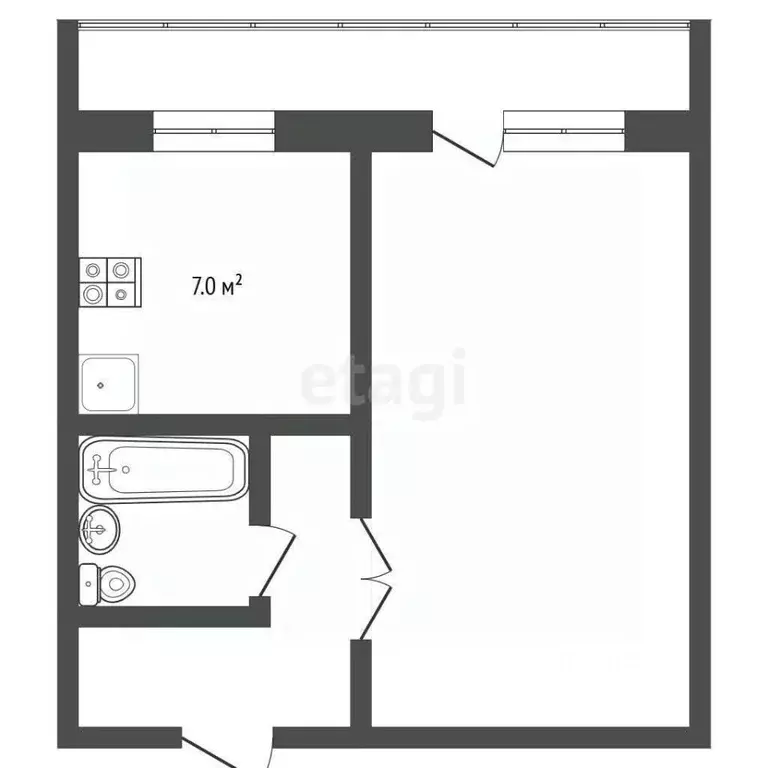 1-к кв. Ярославская область, Рыбинск ул. Кирова, 4 (38.5 м) - Фото 1