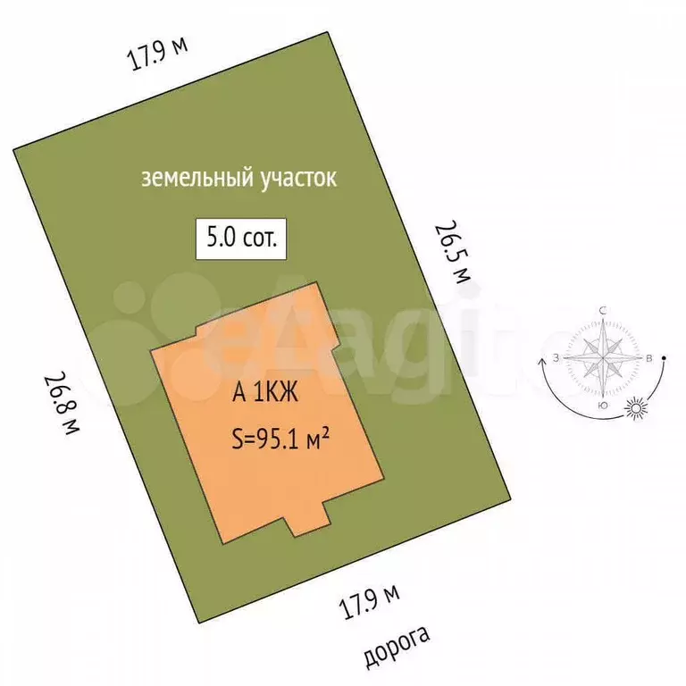 Дом 95,1 м на участке 5,1 сот. - Фото 1