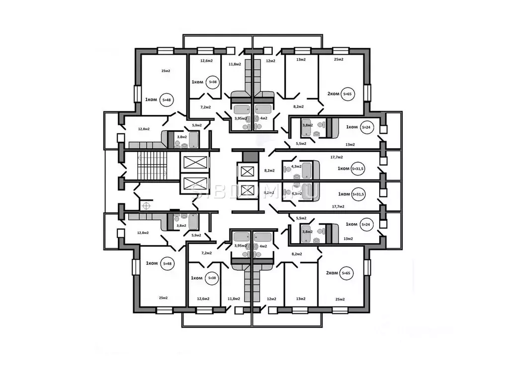 2-к кв. Красноярский край, Красноярск Караульная ул., 39/1 (66.0 м) - Фото 1