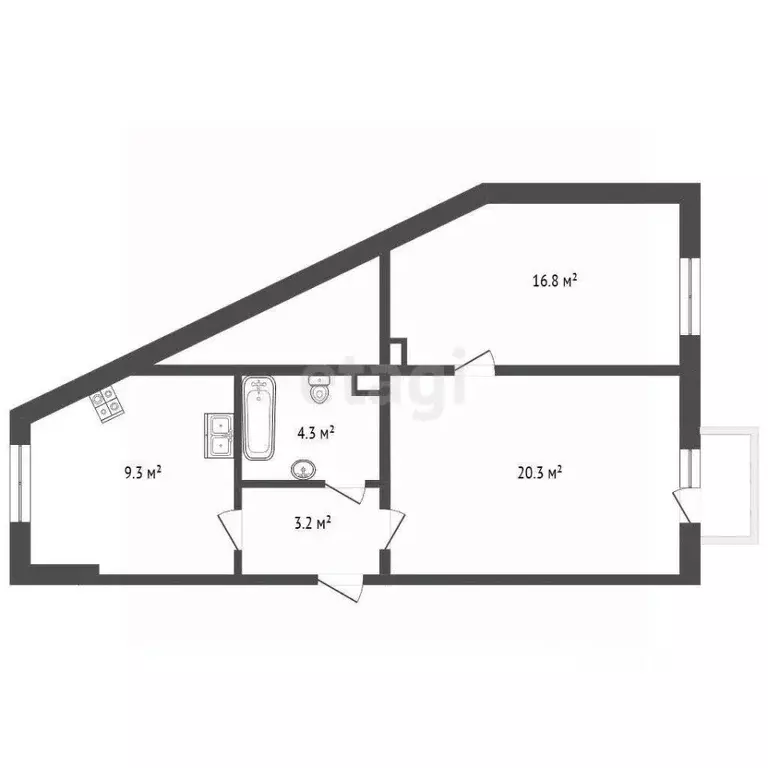 2-к кв. Севастополь ул. Суворова, 2/7 (54.5 м) - Фото 2