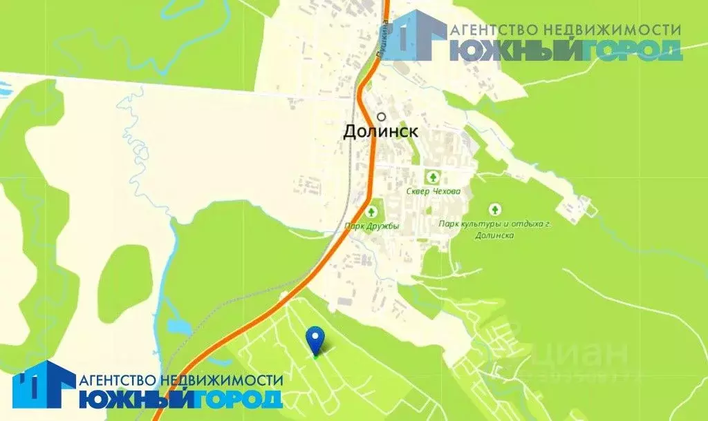 Участок в Сахалинская область, Долинск Хабаровская ул., 184 (10.49 ... - Фото 1