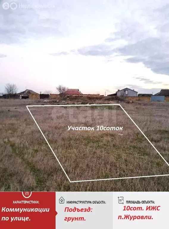 Участок в Сакский район, Митяевское сельское поселение, село Журавли, ... - Фото 1