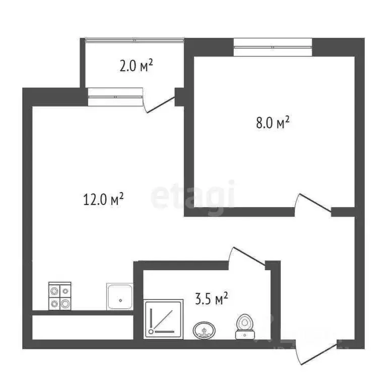 1-к кв. Краснодарский край, Анапа пер. Северный, 6к3 (29.0 м) - Фото 2