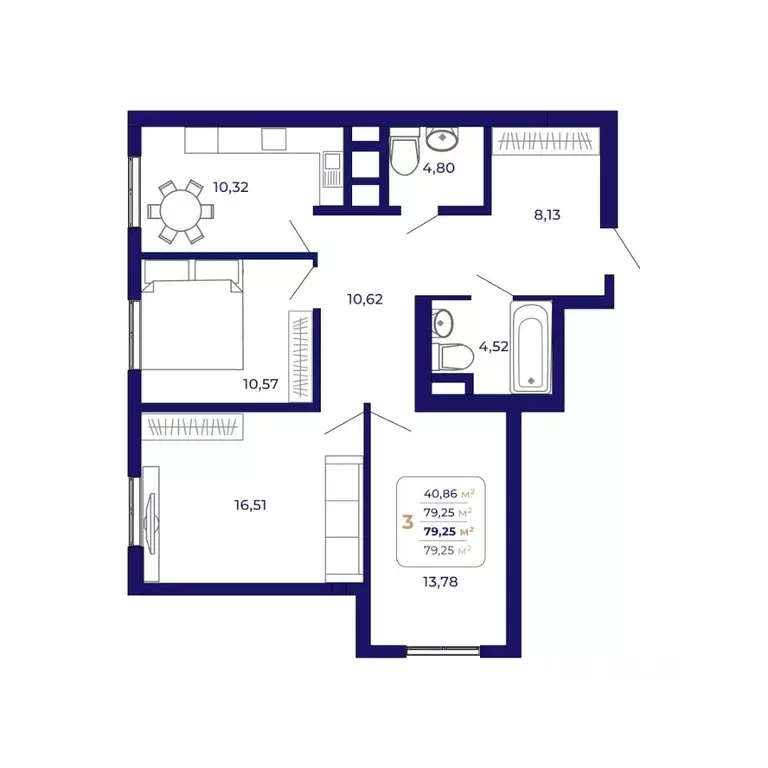 3-к кв. Башкортостан, Уфа Затон-Восточный жилрайон, Паруса жилой ... - Фото 1