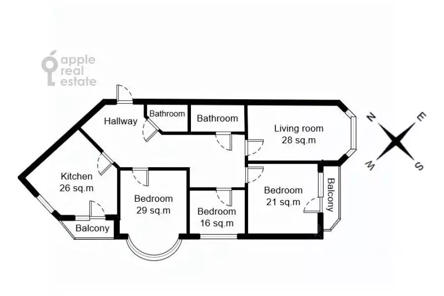 4-к кв. Москва Кастанаевская ул., 13 (180.0 м) - Фото 2