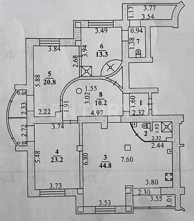 3-к кв. Липецкая область, Липецк ул. П.И. Смородина, 7 (130.0 м) - Фото 2