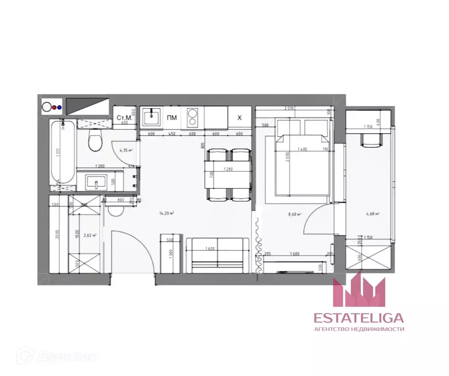 Продаётся 1-к квартира, 36 м - Фото 1