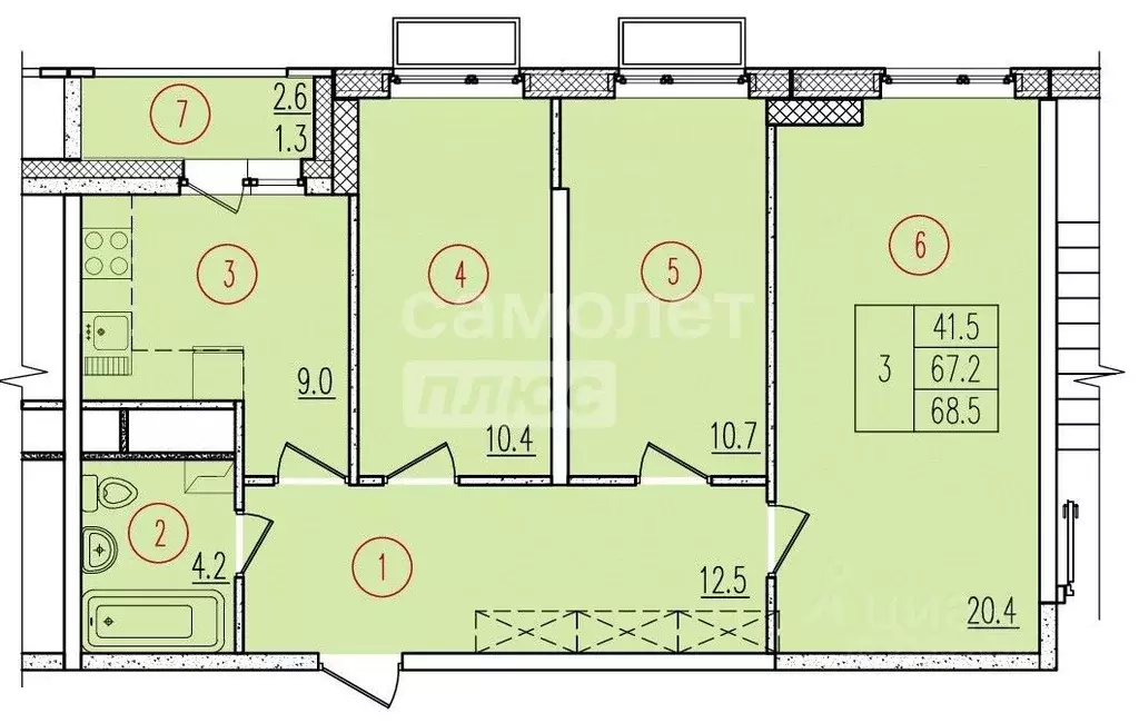 3-к кв. Московская область, Солнечногорск пер. Механизаторов, 4к1 ... - Фото 2