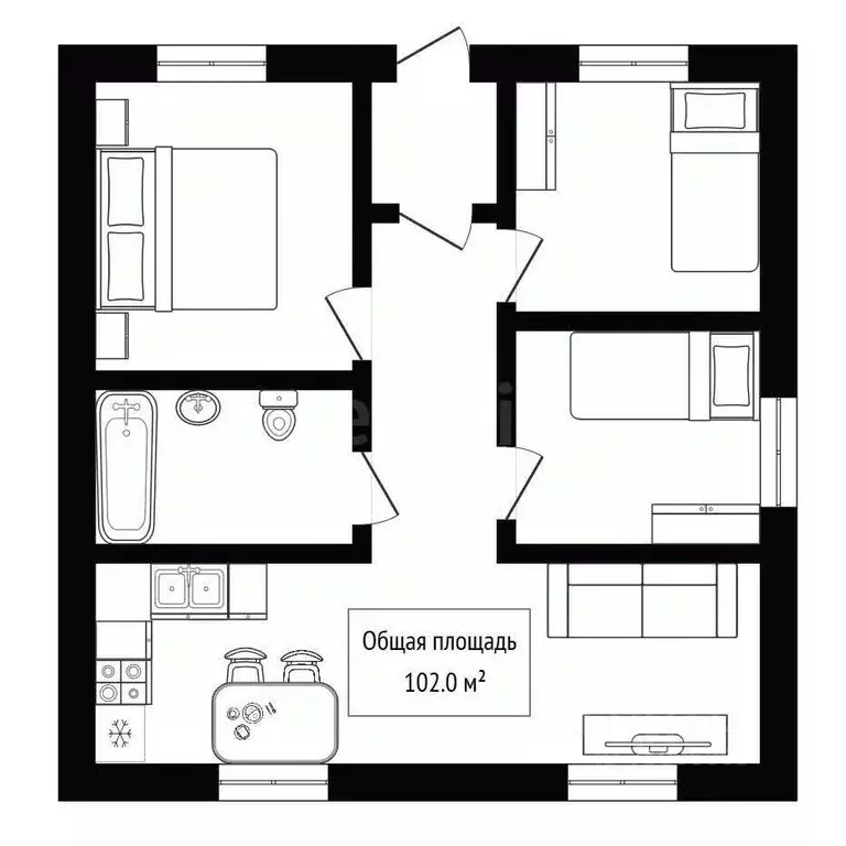 Дом в Алтай, Майминский район, пос. Алферово ул. А.И. Духанина, 35 ... - Фото 2