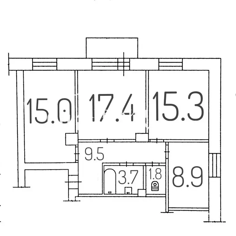 3-комнатная квартира: Осинники, улица Ленина, 129 (71.8 м) - Фото 2