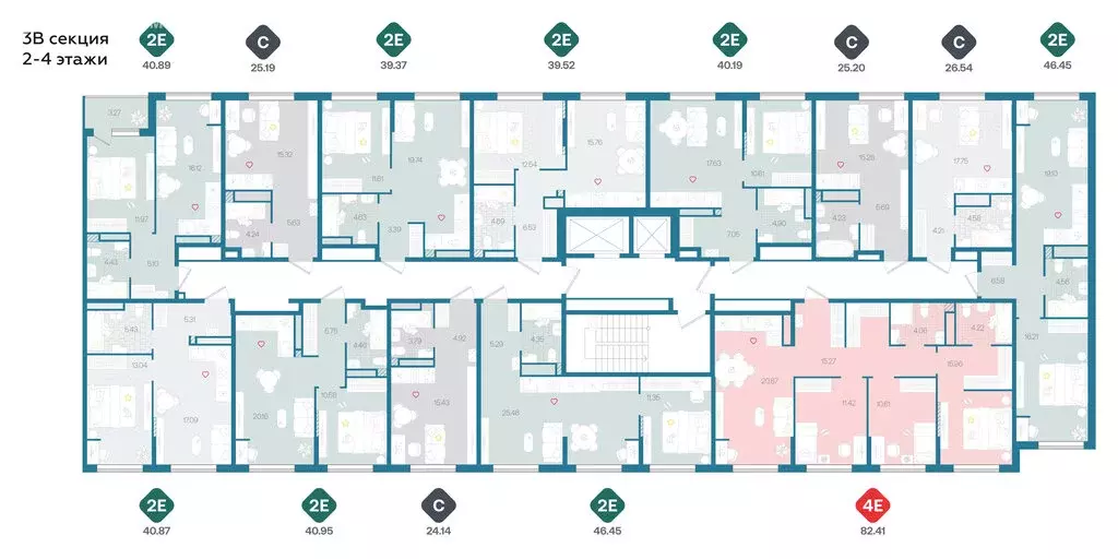 2-комнатная квартира: Тюмень, жилой комплекс Сибирский (40.87 м) - Фото 2