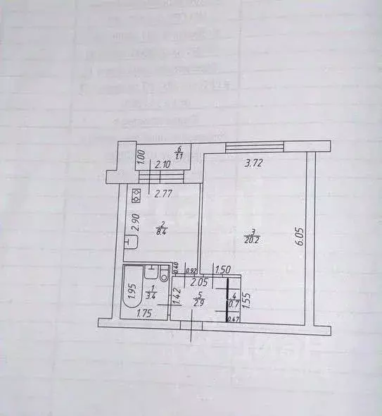 1-к кв. Татарстан, Казань ул. Восстания, 121а (35.6 м) - Фото 0