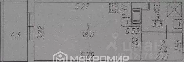 Студия Санкт-Петербург аллея Арцеуловская, 21 (24.7 м) - Фото 2