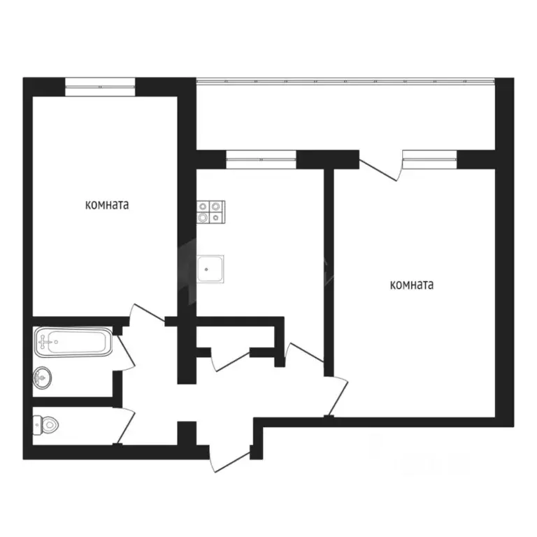 2-к кв. Тюменская область, Тюмень ул. Елизарова, 74 (53.0 м) - Фото 1