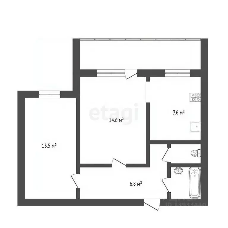 2-к кв. Тюменская область, Тюмень ул. Щербакова, 142 (47.0 м) - Фото 0