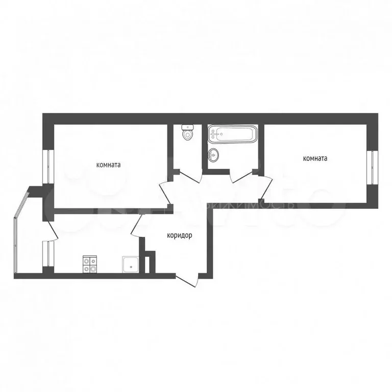2-к. квартира, 54 м, 5/10 эт. - Фото 0