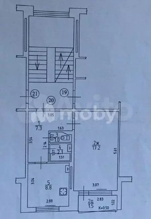 1-к. квартира, 38 м, 2/5 эт. - Фото 0