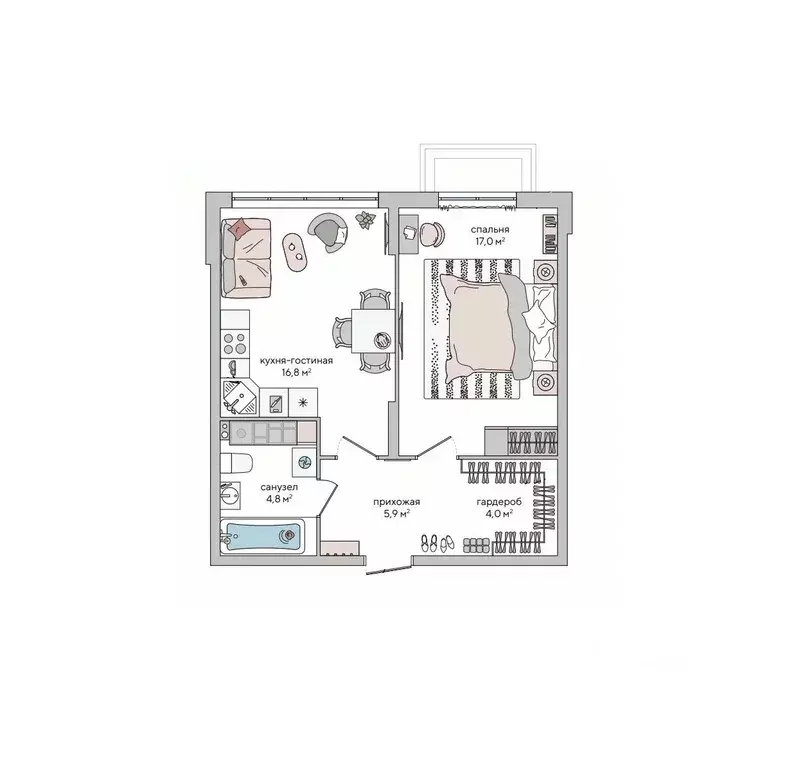 1-к кв. Крым, Судак ул. Инициативных, 80 (48.5 м) - Фото 1