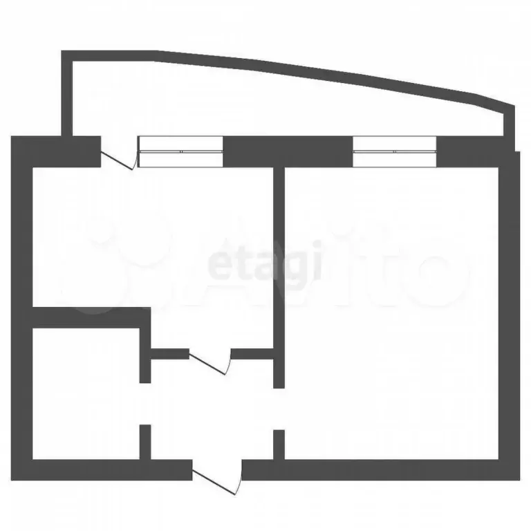 1-к. квартира, 43 м, 1/9 эт. - Фото 0