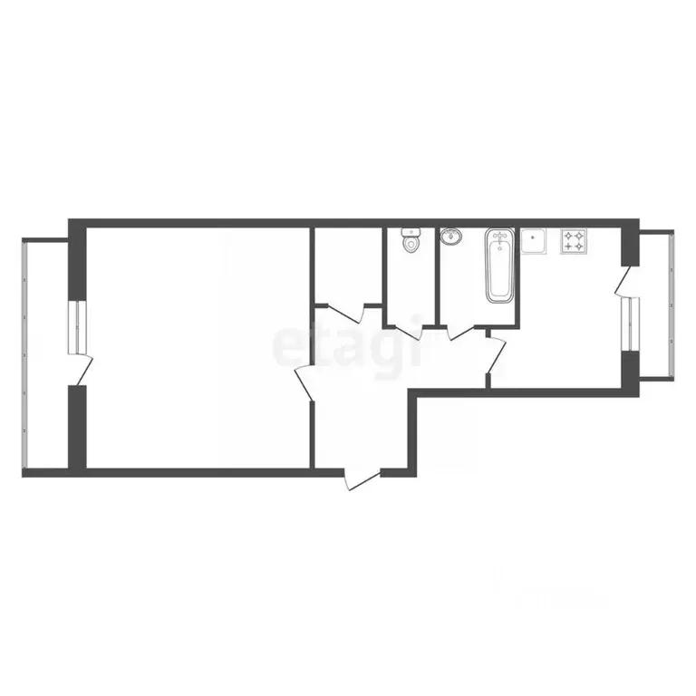 1-к кв. Красноярский край, Красноярск Зеленая Роща мкр, ул. Воронова, ... - Фото 2