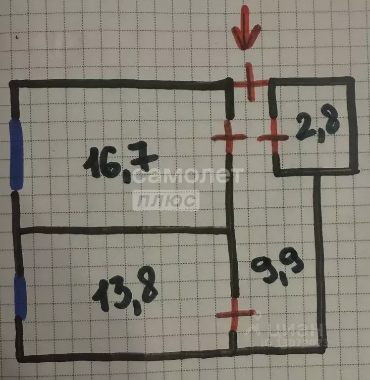 2-к кв. Нижегородская область, Нижний Новгород ул. Козицкого, 6 (43.2 ... - Фото 2