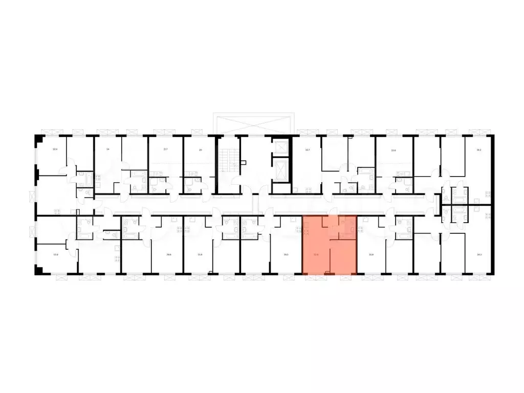 1-к. квартира, 33,9 м, 4/9 эт. - Фото 1