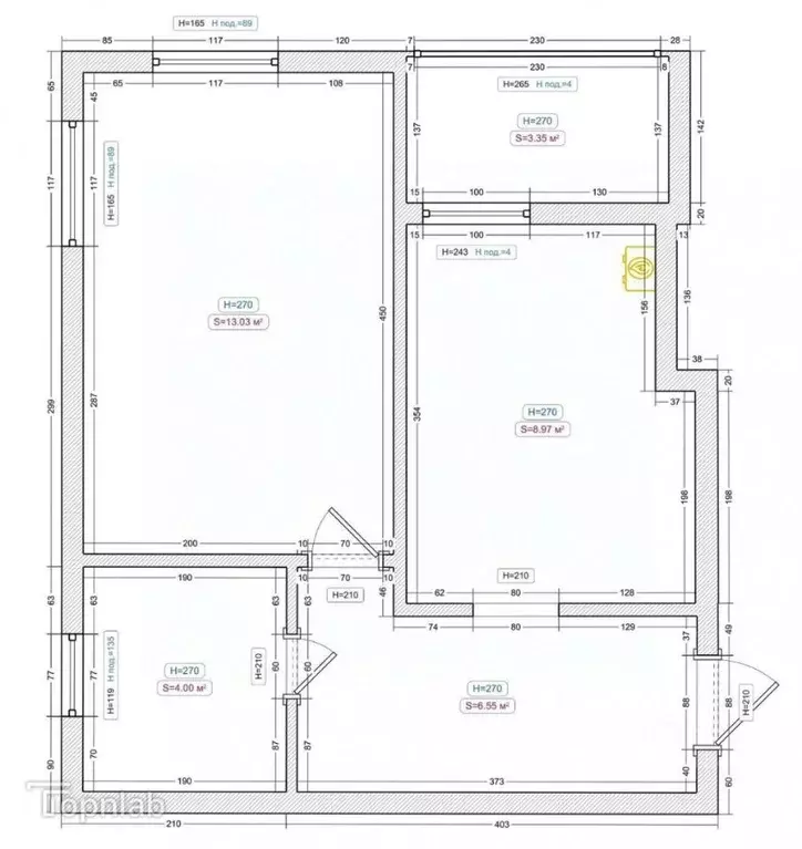 1-к кв. Калининградская область, Калининград Суздальская ул. (36.0 м) - Фото 2
