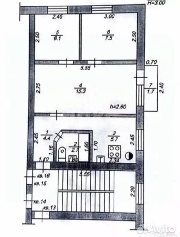 3-к кв. Краснодарский край, Кореновск Киевская ул., 3А (41.7 м) - Фото 1