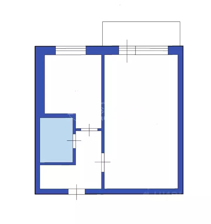 1-к кв. Кемеровская область, Юрга Комсомольская ул., 8 (30.3 м) - Фото 2