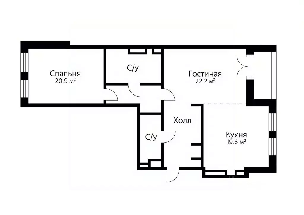 2-к кв. Москва ул. Льва Толстого, 23к1 (94.0 м) - Фото 1