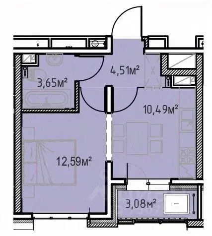 1-к кв. Иркутская область, Иркутск Иркутск-2 мкр, Зенит жилой комплекс ... - Фото 1
