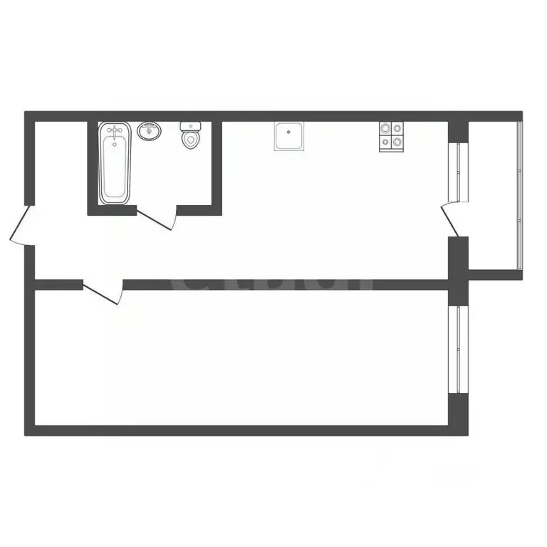 1-к кв. Тульская область, Богородицк Защитная ул., 8А (37.9 м) - Фото 1