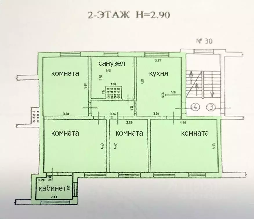 4-к кв. Калининградская область, Калининград ул. Степана Разина, 30А ... - Фото 2