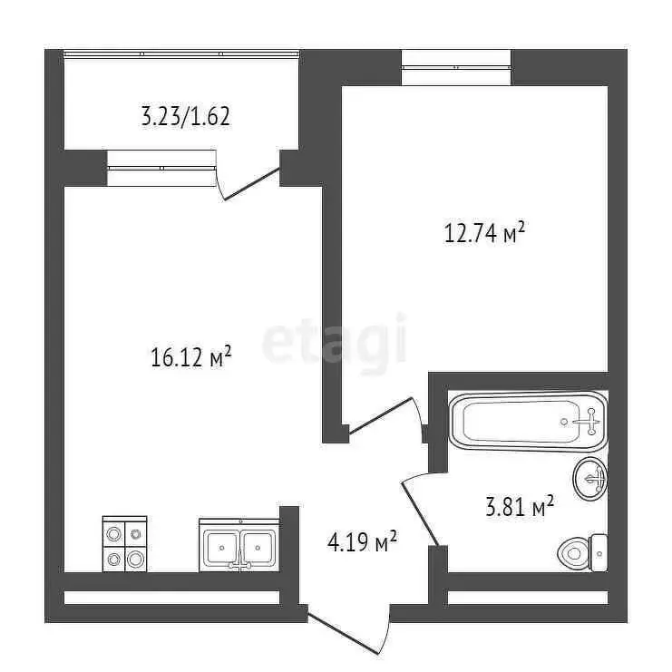 1-комнатная квартира: Пенза, улица Щербакова, 87 (36.9 м) - Фото 0