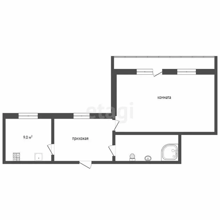 1-комнатная квартира: Саранск, проспект 70 лет Октября, 73к1 (42.5 м) - Фото 1