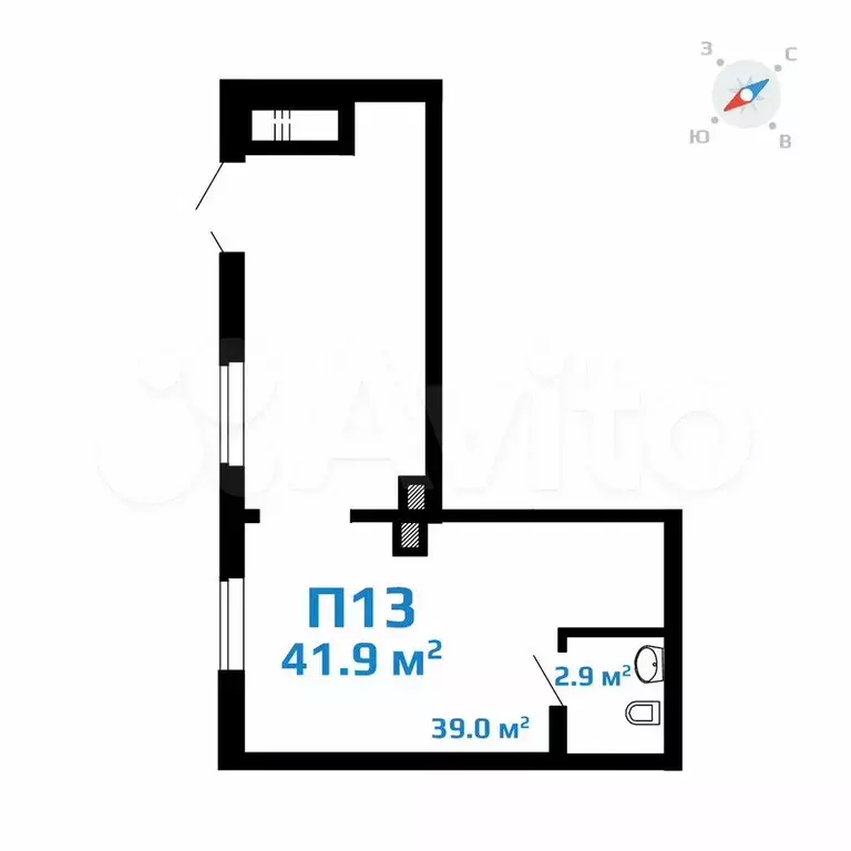 Помещение для бизнеса в ЖК  2Д Федосеенко , 41.9 м - Фото 0