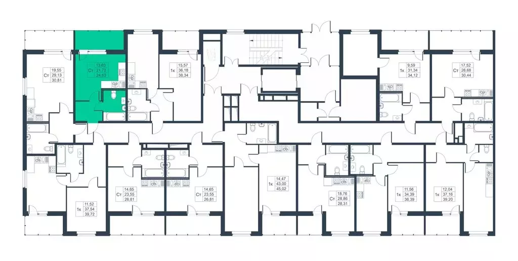 Квартира-студия: Коммунар, Ново-Антропшинская улица, 5к1 (21.2 м) - Фото 2