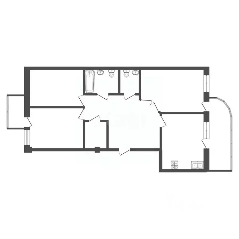 3-к кв. Севастополь ул. Гоголя, 15 (99.1 м) - Фото 2