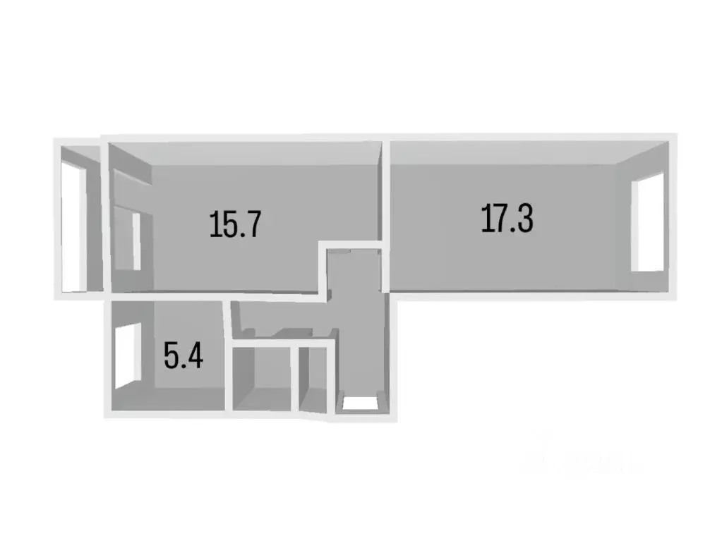 2-к кв. Ленинградская область, Всеволожский район, Куйвозовское с/пос, ... - Фото 2
