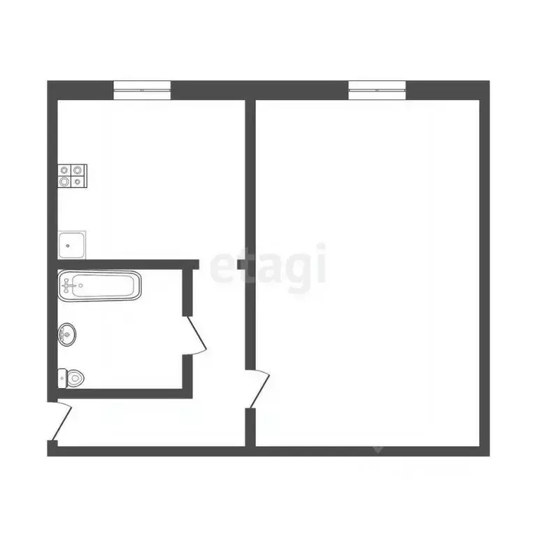 1-к кв. Алтайский край, Бийск ул. Воинов-интернационалистов, 73/1 ... - Фото 1