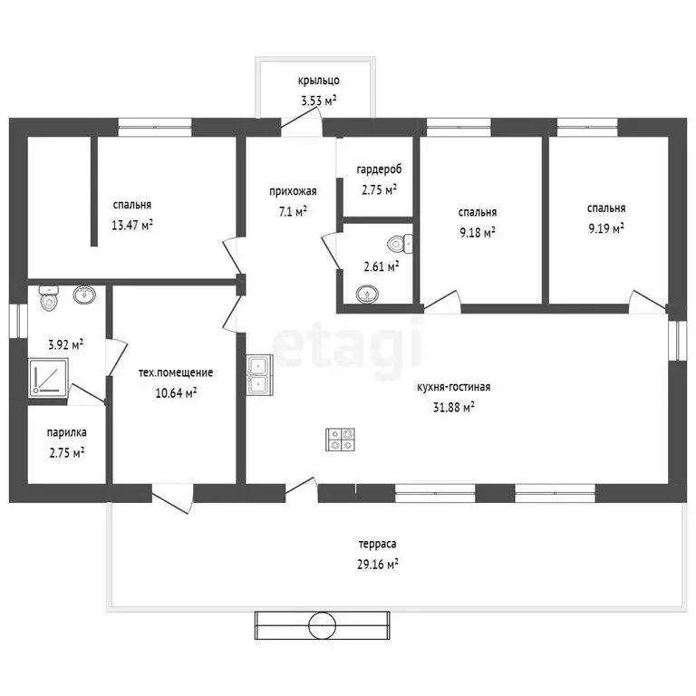 Дом в Тобольск, 1-й Луговой переулок (98.2 м) - Фото 1