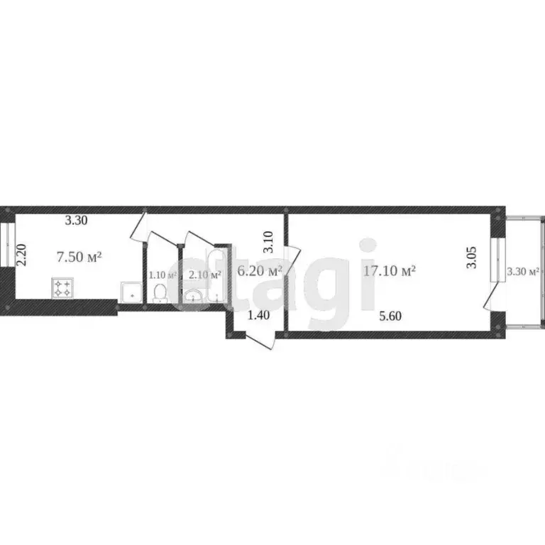 1-к кв. Хабаровский край, Комсомольск-на-Амуре Магистральное ш., 41К1 ... - Фото 2