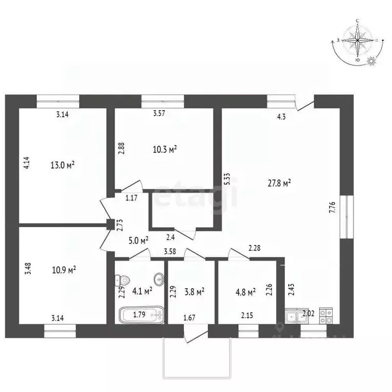 Дом в Тюменская область, Тюмень ул. 10-я Линейная (83 м) - Фото 1