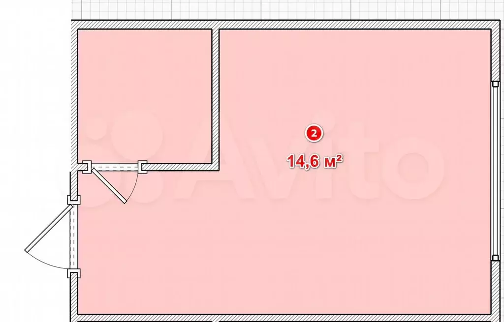 Квартира-студия, 14,6 м, 1/9 эт. - Фото 0
