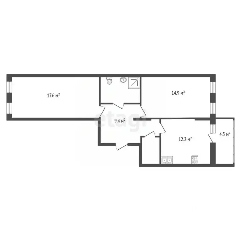 2-к кв. Санкт-Петербург Заставская ул., 46к3 (61.3 м) - Фото 1