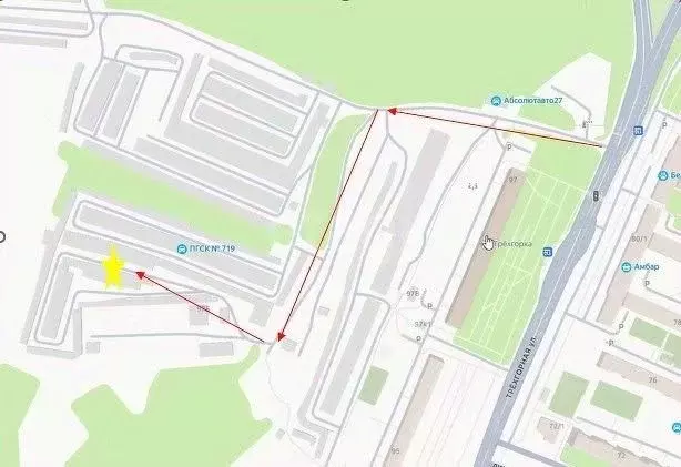 Гараж в Хабаровский край, Хабаровск Трехгорная ул., 97Б (20 м) - Фото 1